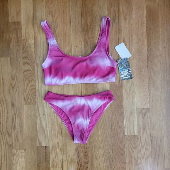 Mosmann Australia Women's Pink Tie Dye Top & Bottom 2 Piece Bikini Set X… - Picture 9 of 14